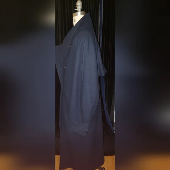 NWT Banana Republic Navy blue wool blend coat. XL - Picture 3 of 10